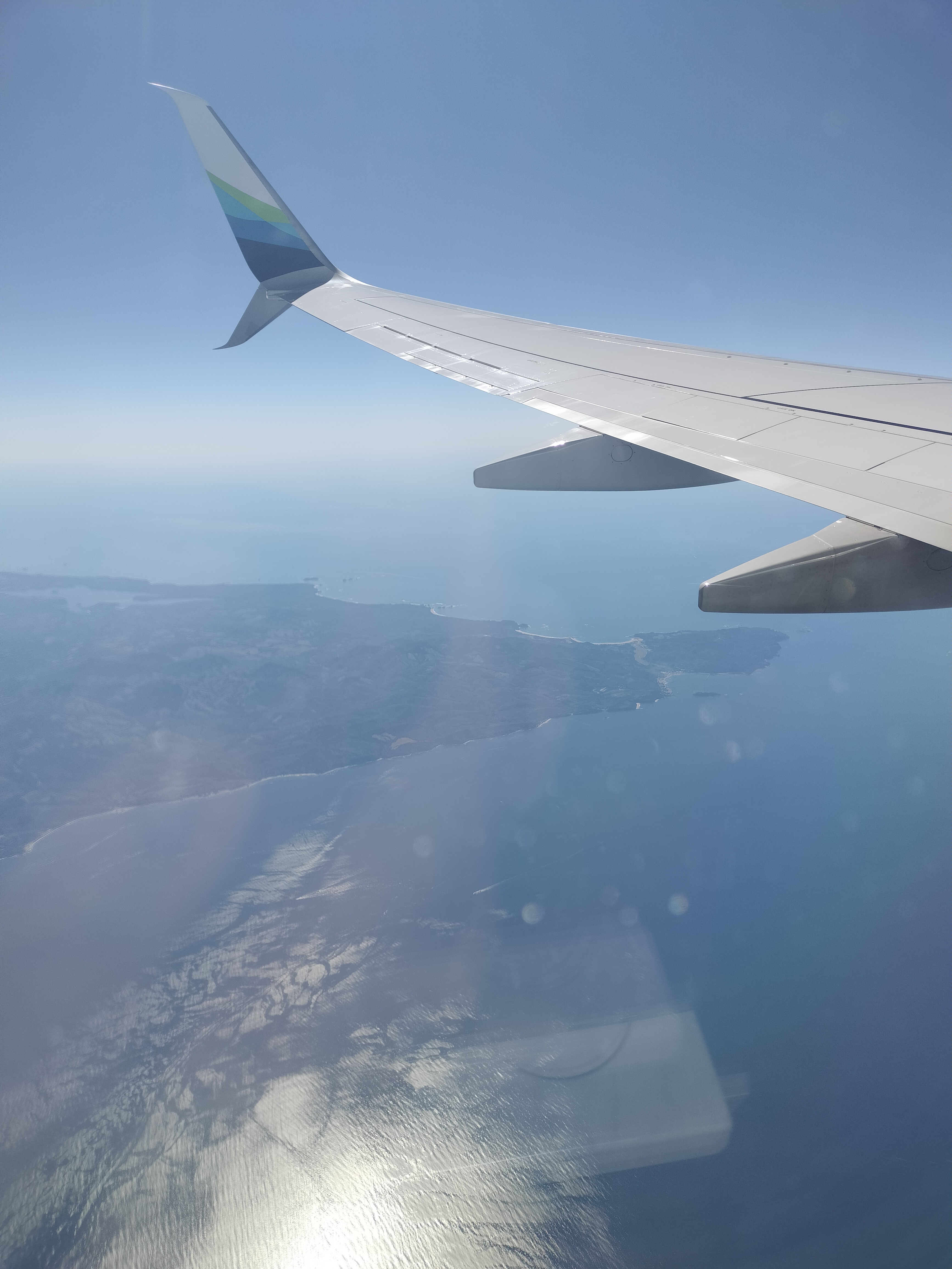 Aerial shot over Washington State (Northwest tip of state)